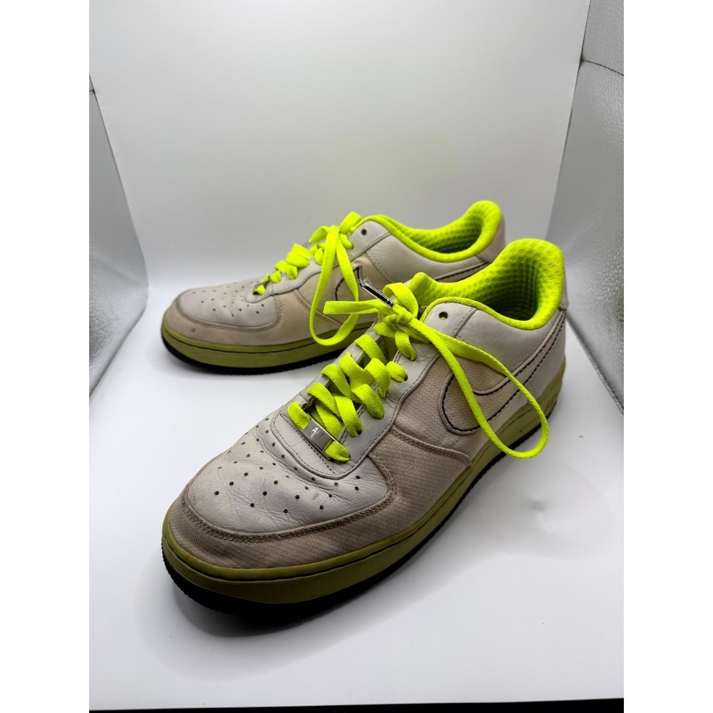 Nike Air Force 1 Premium 07 315180-002 Mens 9.5 Sneaker Light Bone Leather Shoes